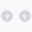 Swarovski Angelic Square Pierced Earrings White Fashion