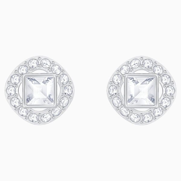 Swarovski Angelic Square Pierced Earrings White Fashion