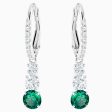 Swarovski Attract Trilogy Round Pierced Earrings Green Online Sale