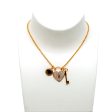 Armani Ladies Necklace Sterling Silver With Zircon & Rosegold Color  Triple Pendant Online