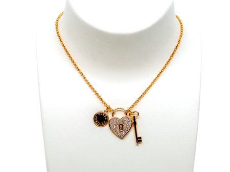 Armani Ladies Necklace Sterling Silver With Zircon & Rosegold Color  Triple Pendant Online