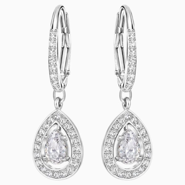 Swarovski Attract Pierced Earrings White on Sale