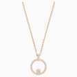 Swarovski Creativity Circle Pendant White Rose-Gold Tone For Cheap