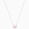 Swarovski Dazzling Swan Necklace Multi-Colored Rose-Gold Tone Online now