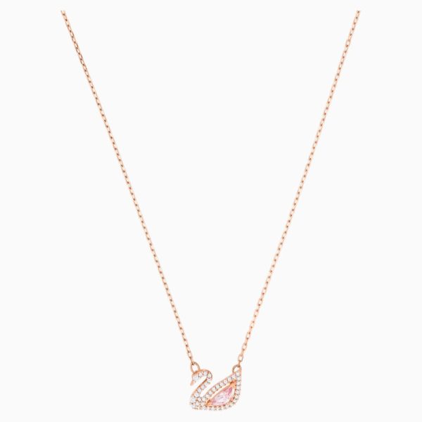 Swarovski Dazzling Swan Necklace Multi-Colored Rose-Gold Tone Online now