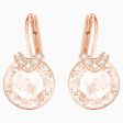 Swarovski Bella V Pierced Earrings Pink Rose-Gold Tone Online now