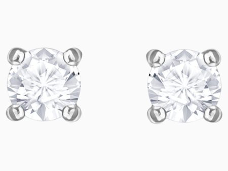 Swarovski Attract Round Pierced Earrings White Supply