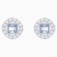 Swarovski Angelic Square Pierced Earrings Blue Supply