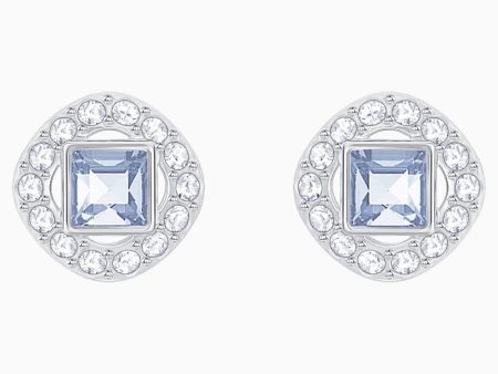 Swarovski Angelic Square Pierced Earrings Blue Supply