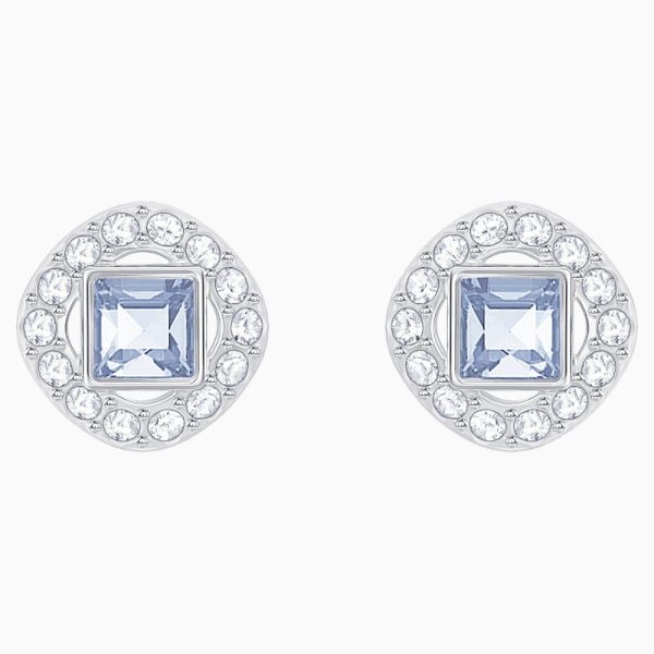 Swarovski Angelic Square Pierced Earrings Blue Supply