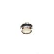 Diesel Men s Ring Stainless Steel With Black Leather In The Middle Size 8 Supply