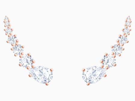 Swarovski PenÃƒÂ©lope Cruz Moonsun Pierced Earrings White Rose-Gold Tone Cheap