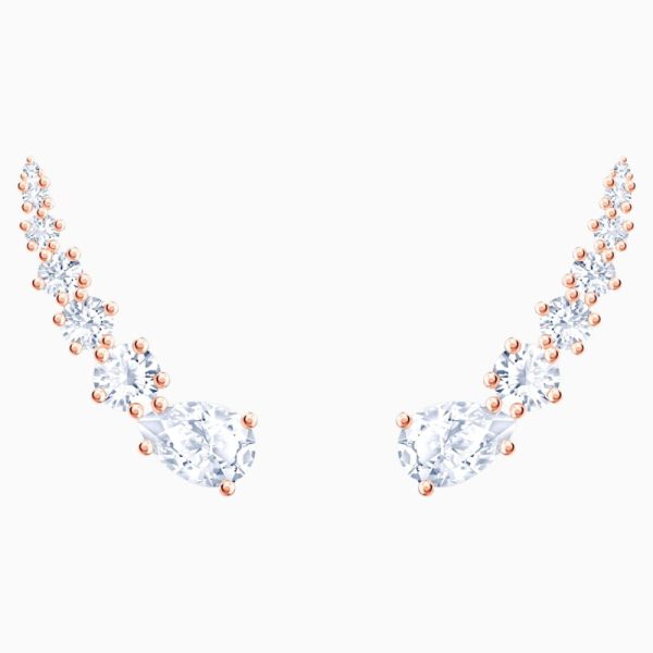 Swarovski PenÃƒÂ©lope Cruz Moonsun Pierced Earrings White Rose-Gold Tone Cheap