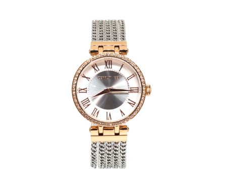 Cerruti Ladies Watch With Rose GoldÂ CaseÂ & SilverÂ Dial Metal Bracelet For Sale