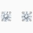 Swarovski Attract Stud Pierced Earrings White Sale