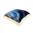 Roberto Cavalli Macro Zebra Monogram Cushion Blue 40X40 cm Online Hot Sale