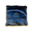 Roberto Cavalli Macro Zebra Monogram Cushion Blue 40X40 cm Online Hot Sale