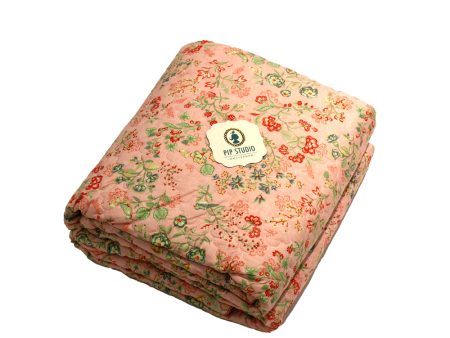 Pip Studio Jaipur Flower Quilt Pink Size 270X260 Cm Supply