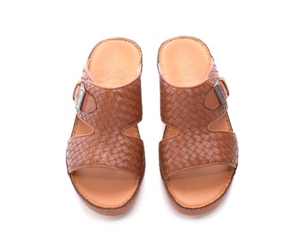 Byerley Sandal Weaving Calf Brown For Sale