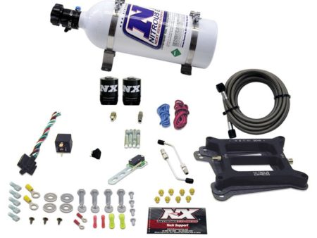 Nitrous Express 4150 4-BBL Alcohol Nitrous Kit (100-500HP) w 5lb Bottle Online Sale