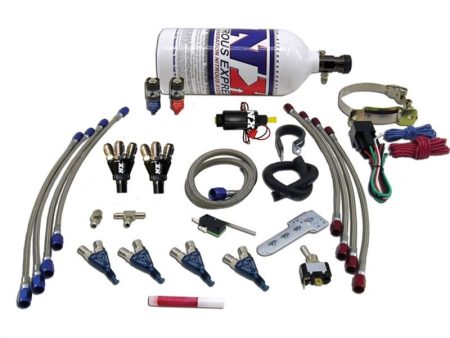 Nitrous Express 4 Cyl Piranha Nitrous Kit (For EFI Applications) w 2.5lb Bottle For Sale